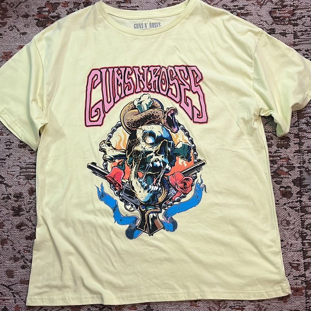 Guns N Roses Lime Green Shirt